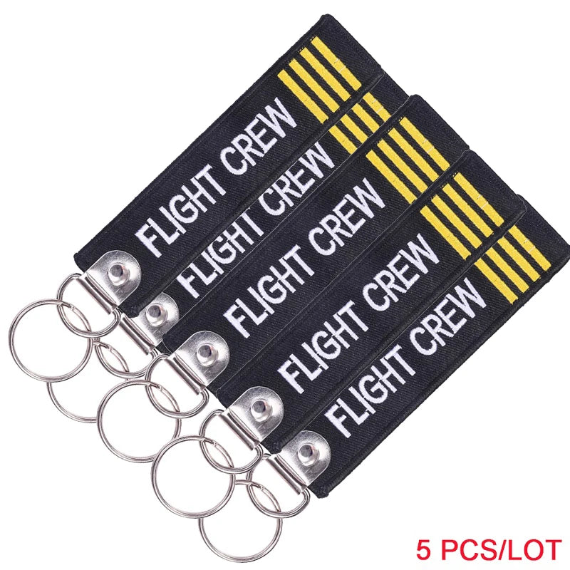 5-Pack Aviation Crew Keychain Tags