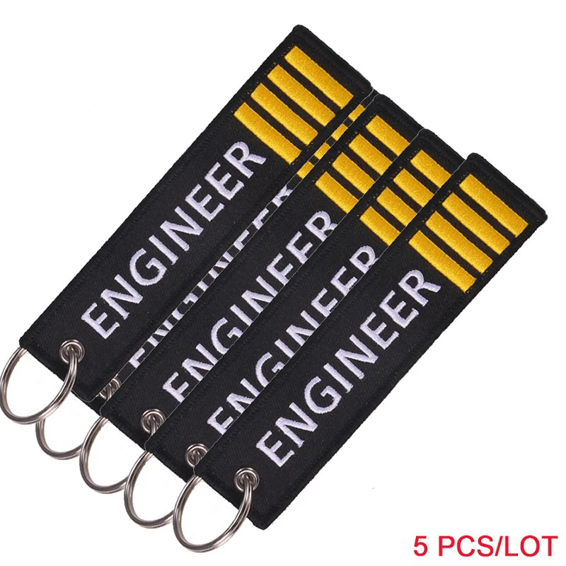 5-Pack Aviation Crew Keychain Tags