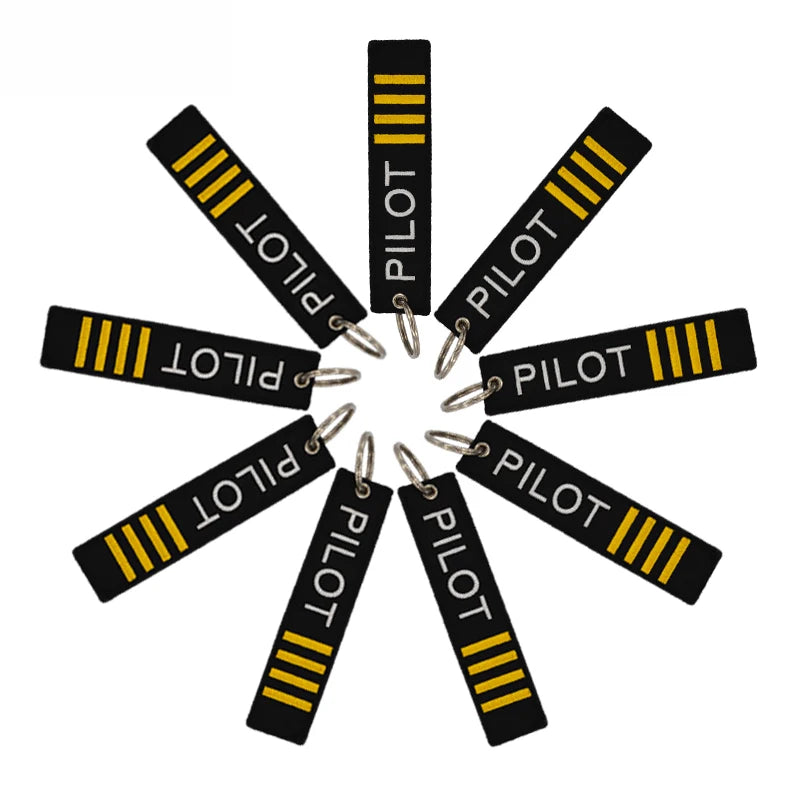 5-Pack Aviation Crew Keychain Tags