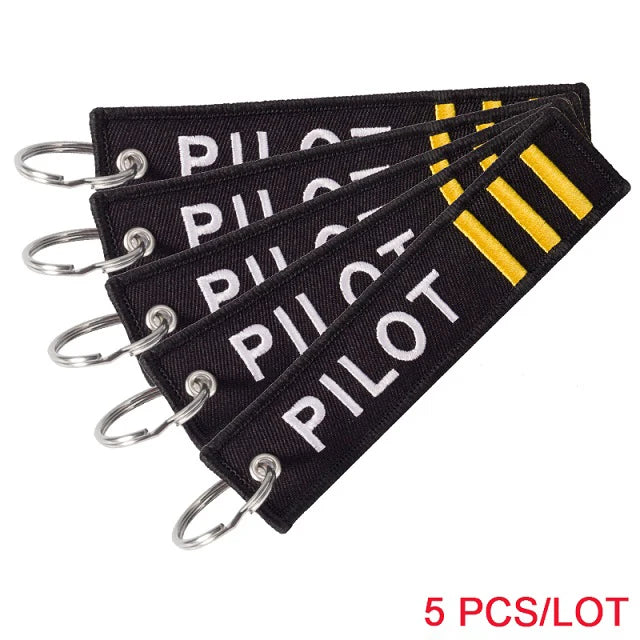 5-Pack Aviation Crew Keychain Tags