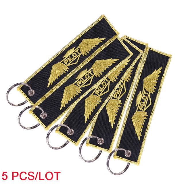 5-Pack Aviation Crew Keychain Tags