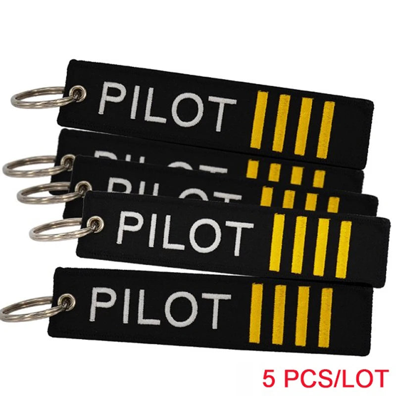 5-Pack Aviation Crew Keychain Tags