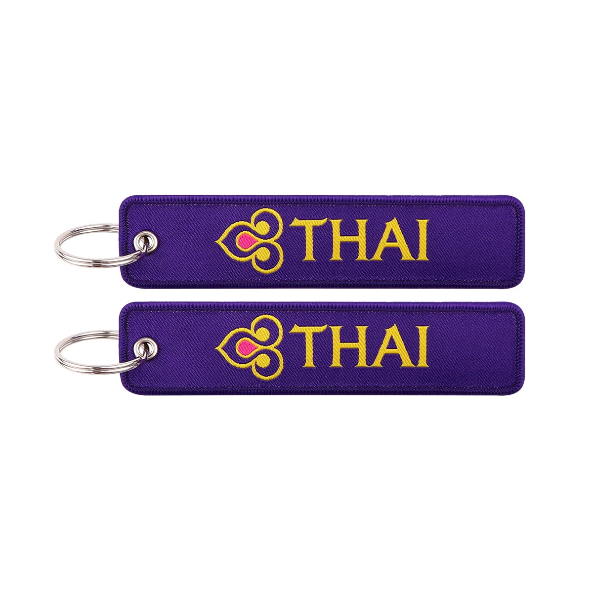 Every Airline Logo Embroidered Keychain